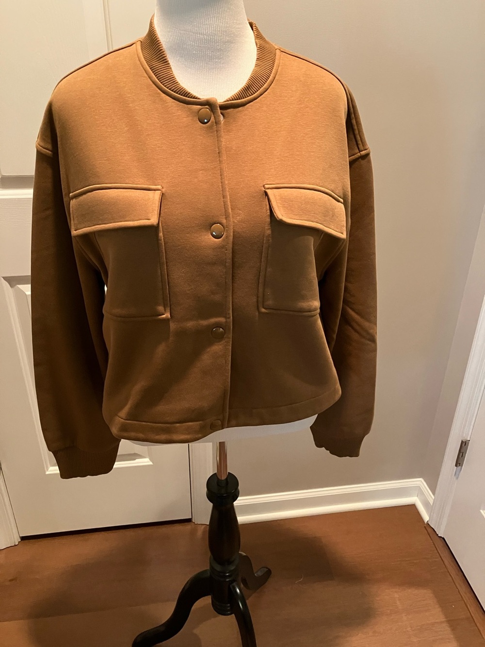 Lou & Grey Cropped Utility Jacket - Chestnut